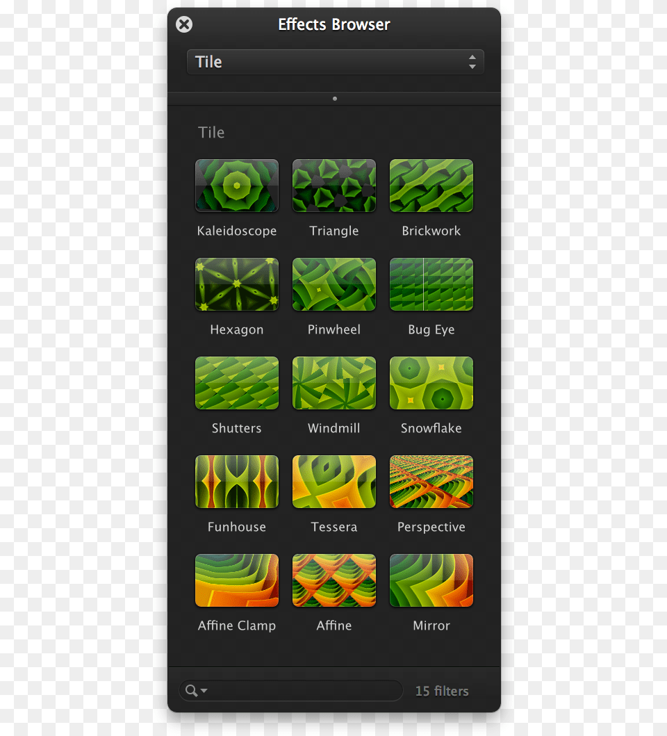Back To The Effects Panel Select The Tiles Option Papaya, Electronics, Mobile Phone, Phone, Text Free Png