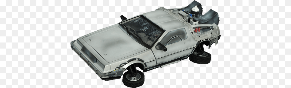 Back To The Frozen Delorean Hover Time Frozen Back To The Future 2 Diamond Select Delorean, Wheel, Machine, Vehicle, Transportation Free Png Download
