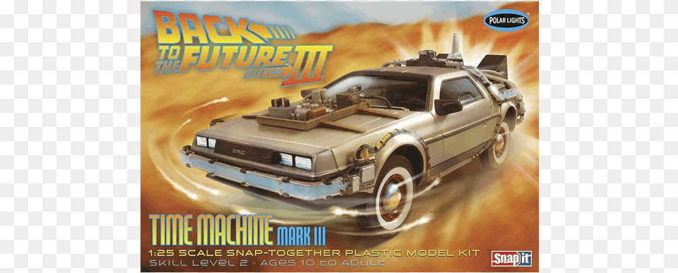 Back To The Future 3 Delorean Model, Advertisement, Poster, Car, Vehicle Png Image
