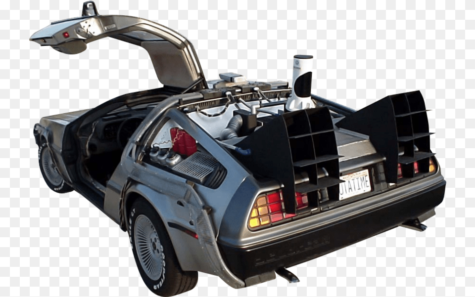 Back To The Future Car Back To Future Car Full Size Back To The Future Car, Vehicle, Transportation, Wheel, Machine Free Png