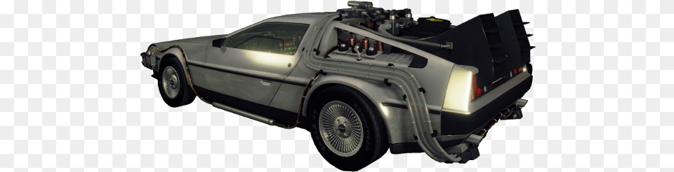 Back To The Future Car Flying Delorean Dmc, Alloy Wheel, Vehicle, Transportation, Tire Free Png