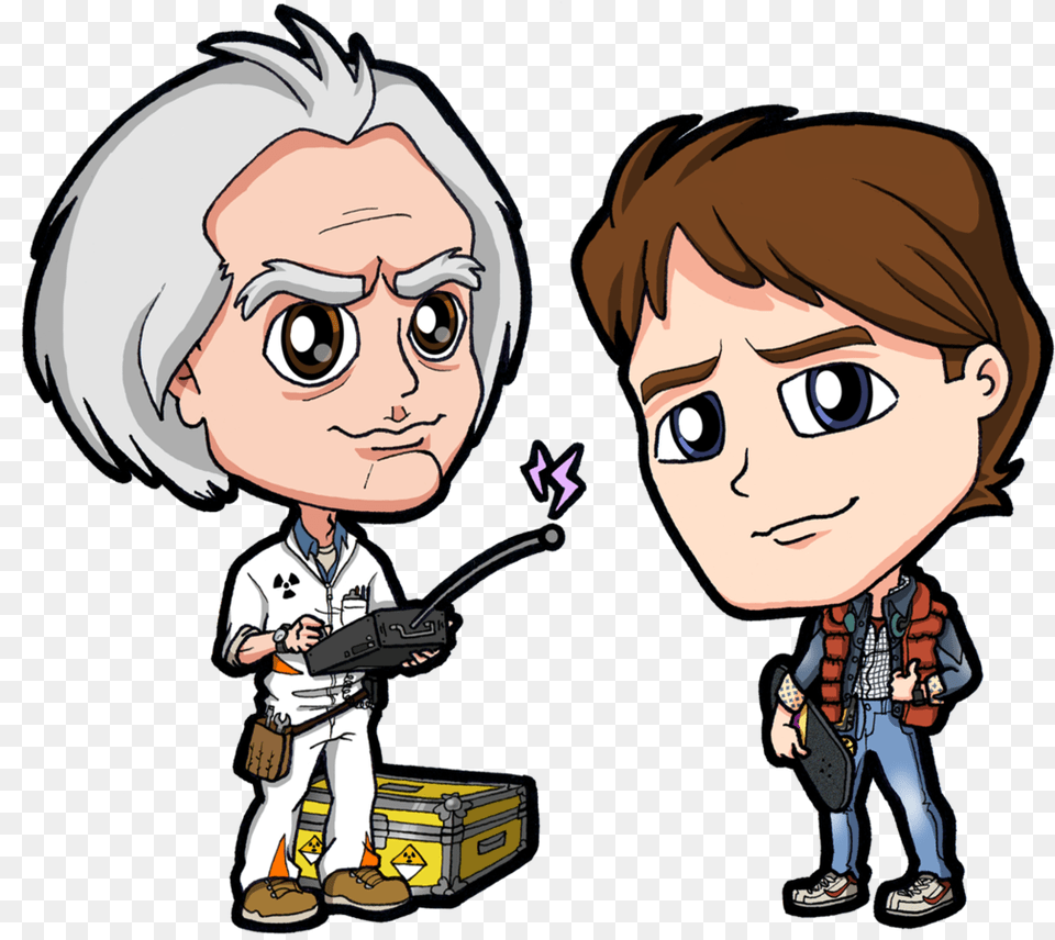 Back To The Future Doc Brown Marty Mcfly, Book, Comics, Publication, Baby Free Png Download