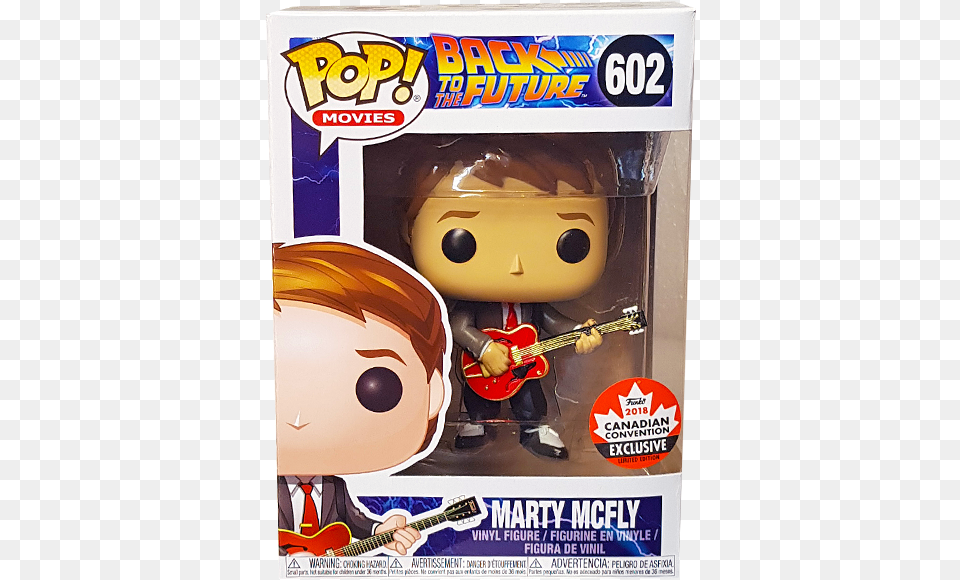Back To The Future Funko Pop Marty Mcfly, Guitar, Musical Instrument, Person, Boy Free Png Download