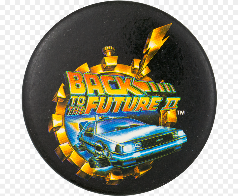Back To The Future Ii Entertainment Button Museum Back To The Future, Badge, Logo, Symbol, Car Png Image