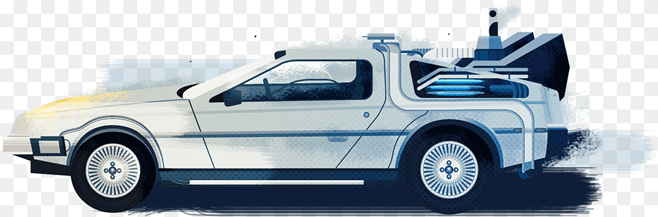 Back To The Future Illustration, Wheel, Car, Vehicle, Machine Png Image