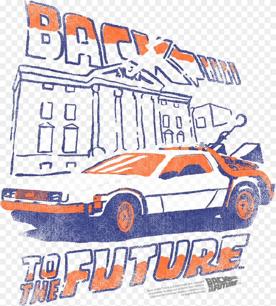 Back To The Future Lightning Strikes Men39s Heather Coup, Car, Coupe, Sports Car, Transportation Free Transparent Png