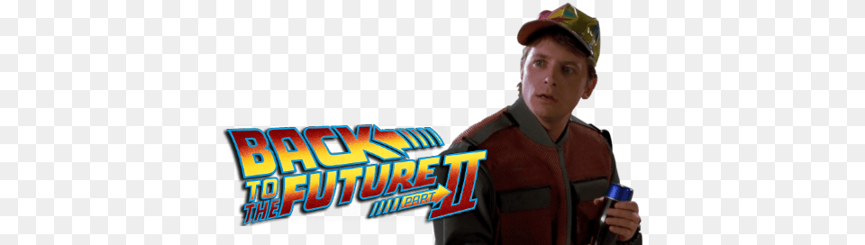 Back To The Future Part Ii Movie With Logo And Back To The Future Transparent, Vest, Baseball Cap, Cap, Clothing Png