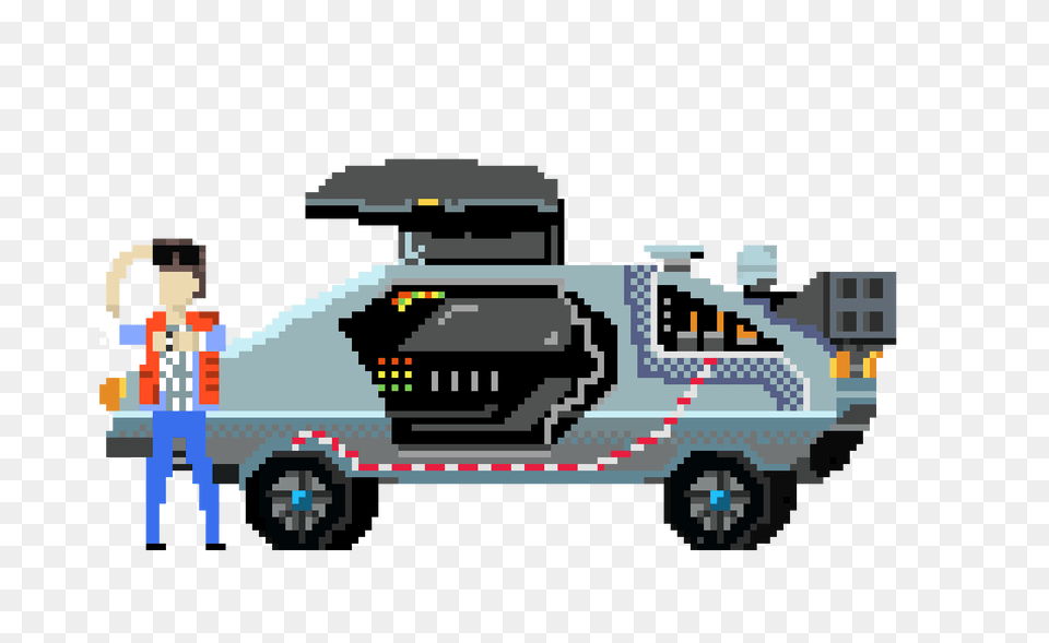 Back To The Future Pixel Art Maker, Qr Code, Transportation, Vehicle Png