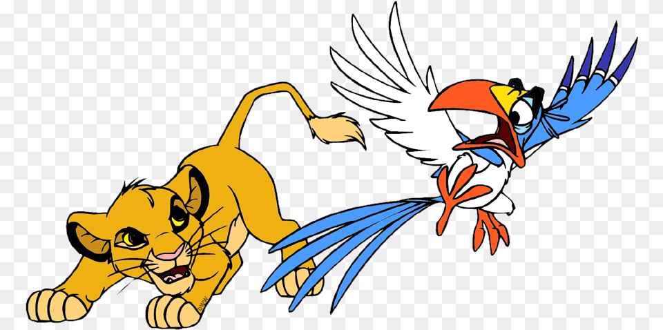 Back To The Lion King Clip Art Menu Lion King Simba And Zazu, Cartoon, Animal, Bird, Mammal Png