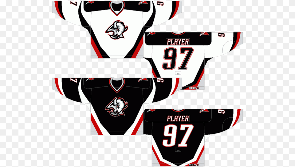Back To The Mad Cow Disease Logo Era For Buffalo But Sabres Red And Black Jersey, Clothing, Shirt, People, Person Free Transparent Png