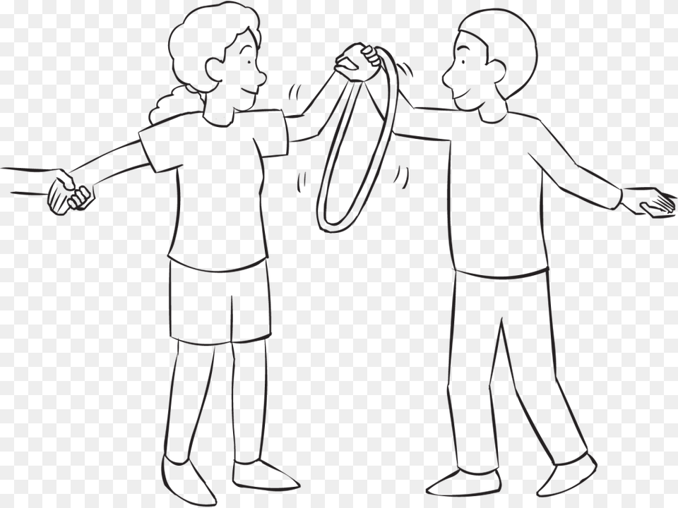 Back Two People Holding Hands And Passing A Hula Hoop Pass The Hula Hoop Game, Body Part, Hand, Person, Face Free Png Download