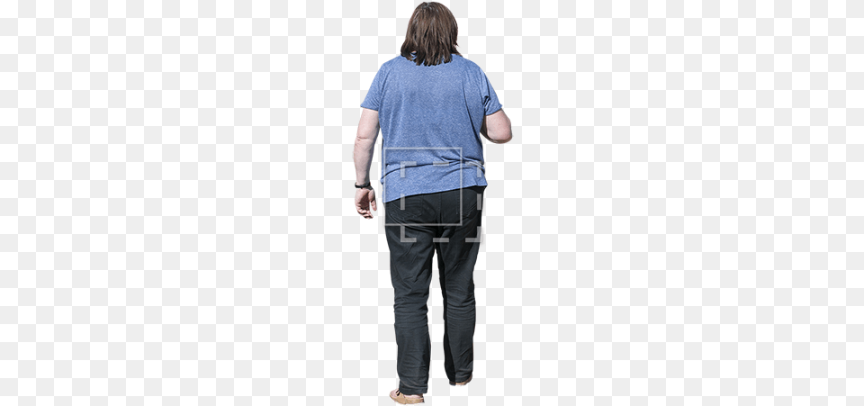 Back View Blue Shirt Woman Zipper, Walking, T-shirt, Clothing, Person Free Png