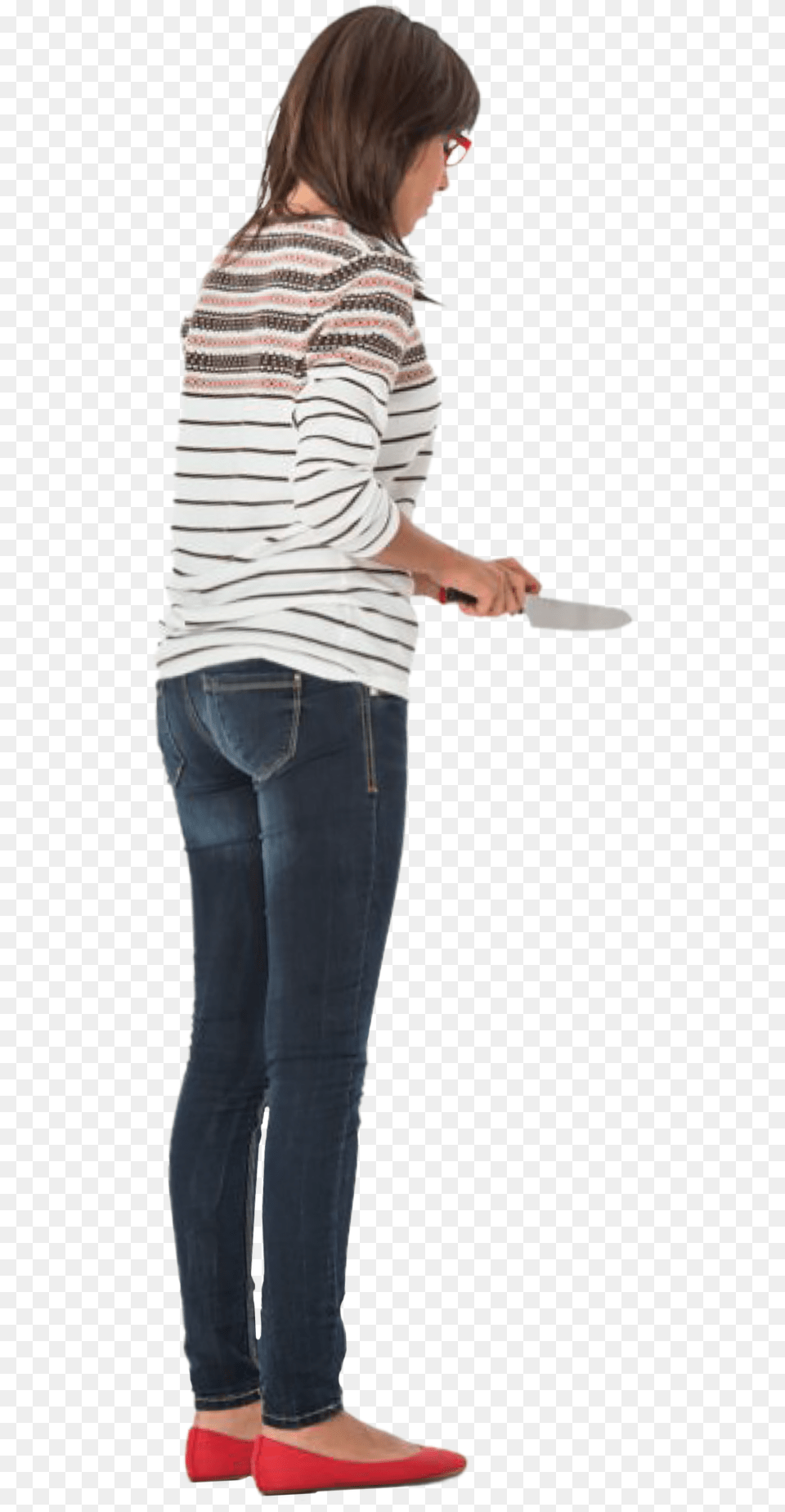 Back Woman Standing, Sleeve, Clothing, Long Sleeve, Pants Png Image