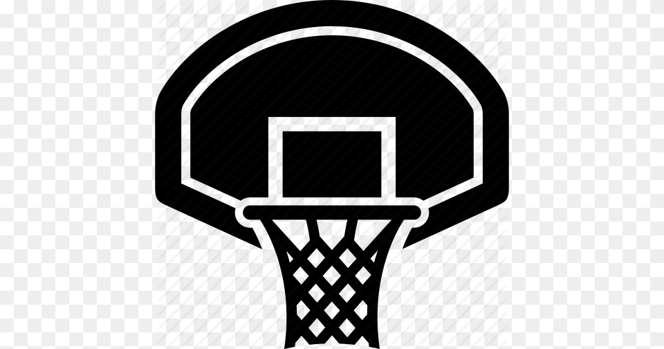 Backboard Clip Art Black And White, Hoop, Gate Png Image