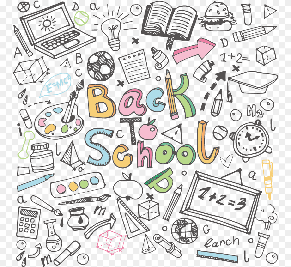 Background Back To School, Art, Doodle, Drawing, Text Free Transparent Png