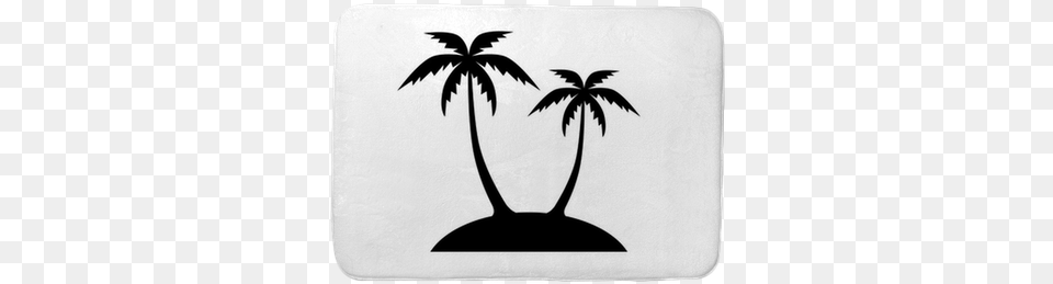 Background Bath Mat Pixers Coconut Tree Logo Red, Palm Tree, Plant, Silhouette, Stencil Png