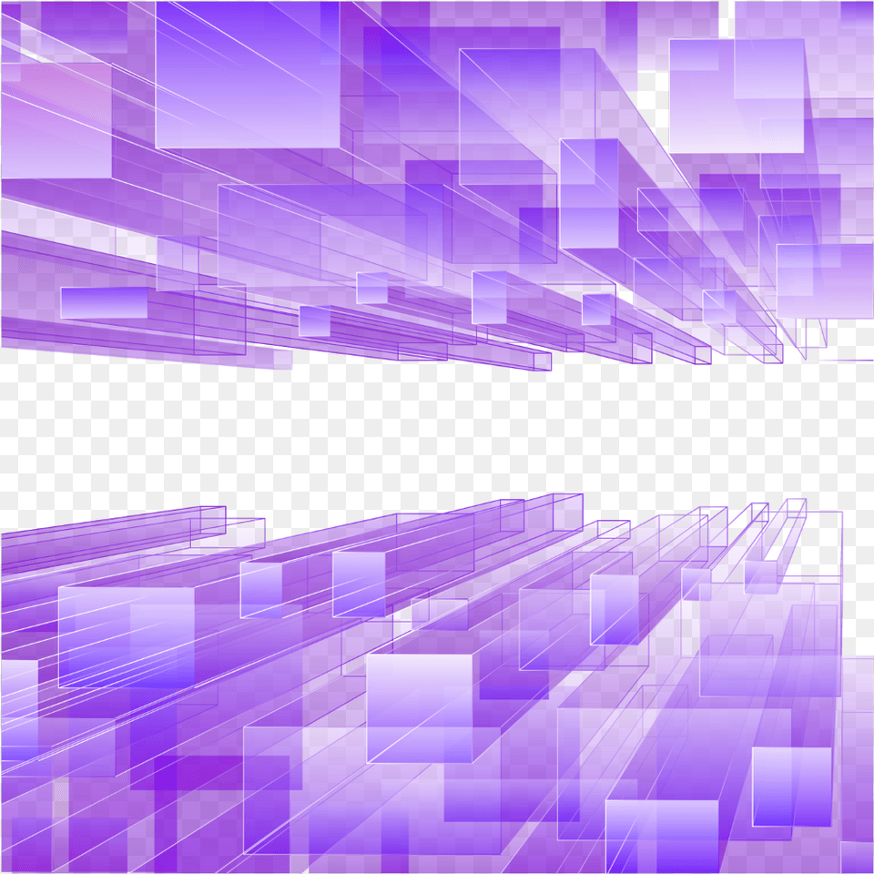 Background Border Rectangles Cubes Perspective Graphic Design, Art, Graphics, Lighting, Purple Free Png