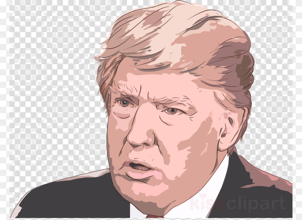 Background Cartoon Trump, Face, Head, Person, Photography Free Png