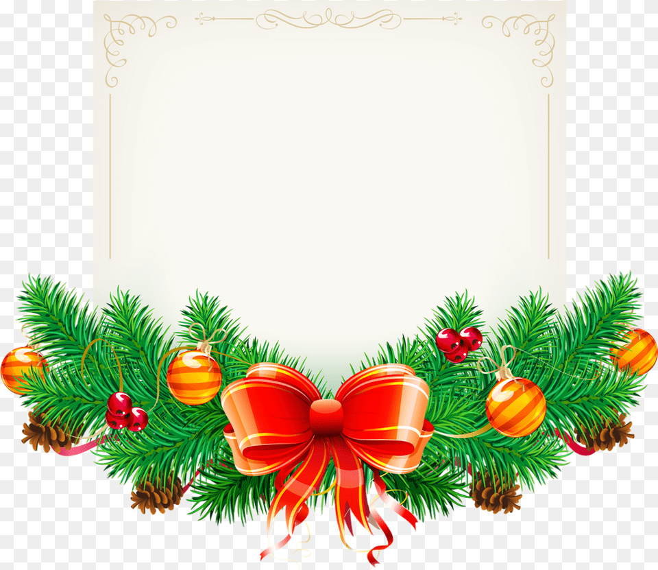 Background Christmas, White Board, Plant, Wreath, Tree Free Png Download