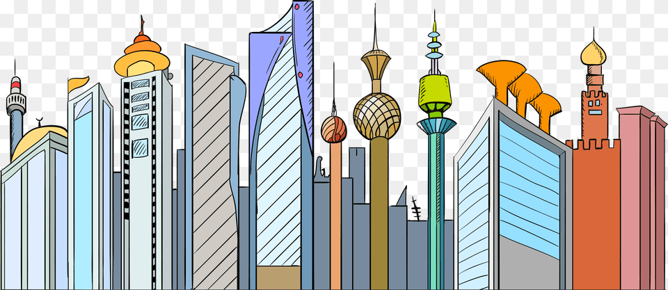 Background Concept Illustration, Urban, Metropolis, City, Building Free Png Download