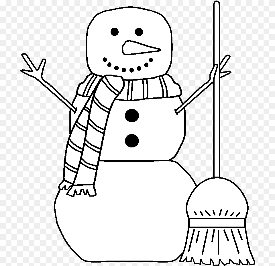 Background Courtesy Of Snow Man Clip Art Black And White, Nature, Outdoors, Winter, Snowman Free Png
