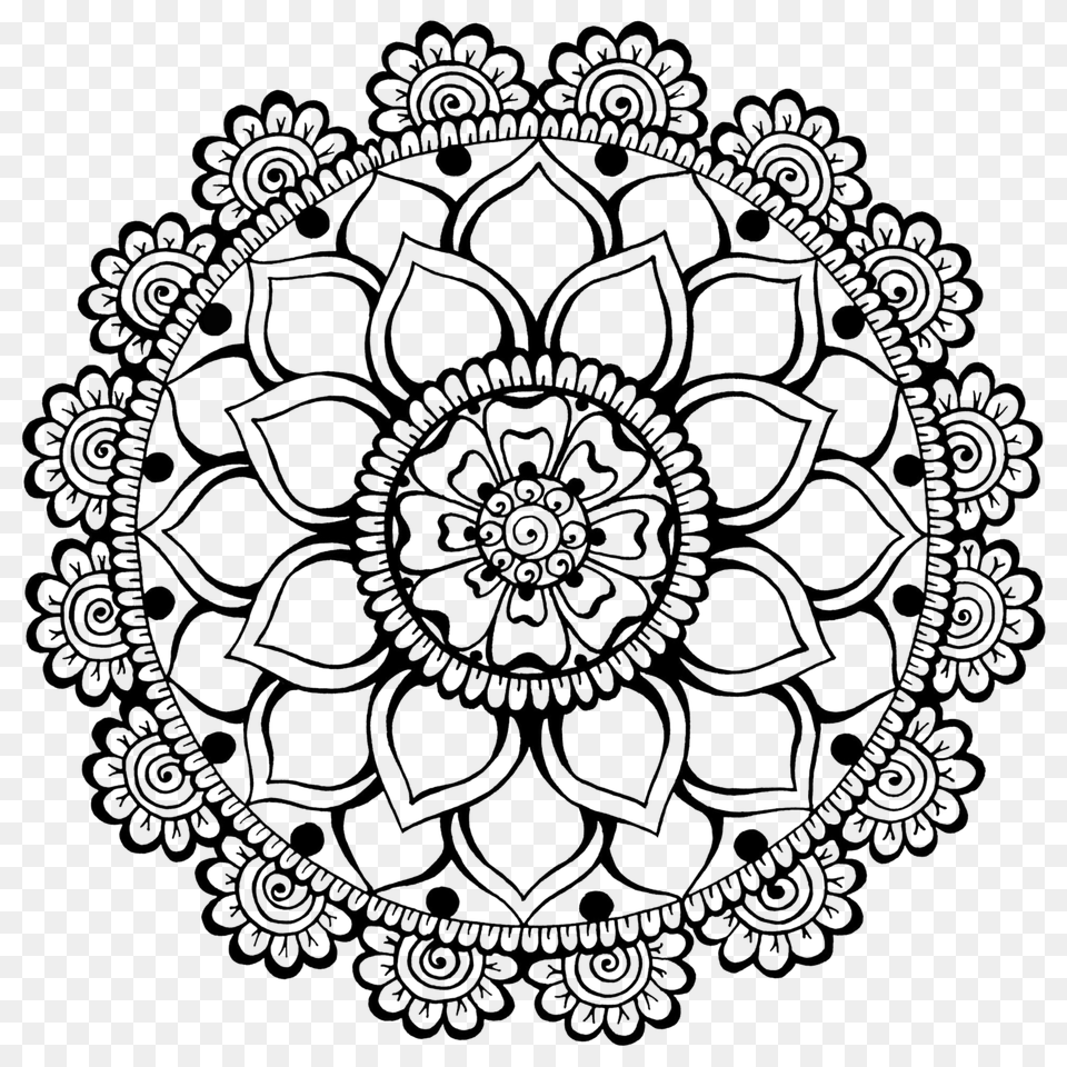 Background Designs Black And White Flowers Clipart, Lace Png