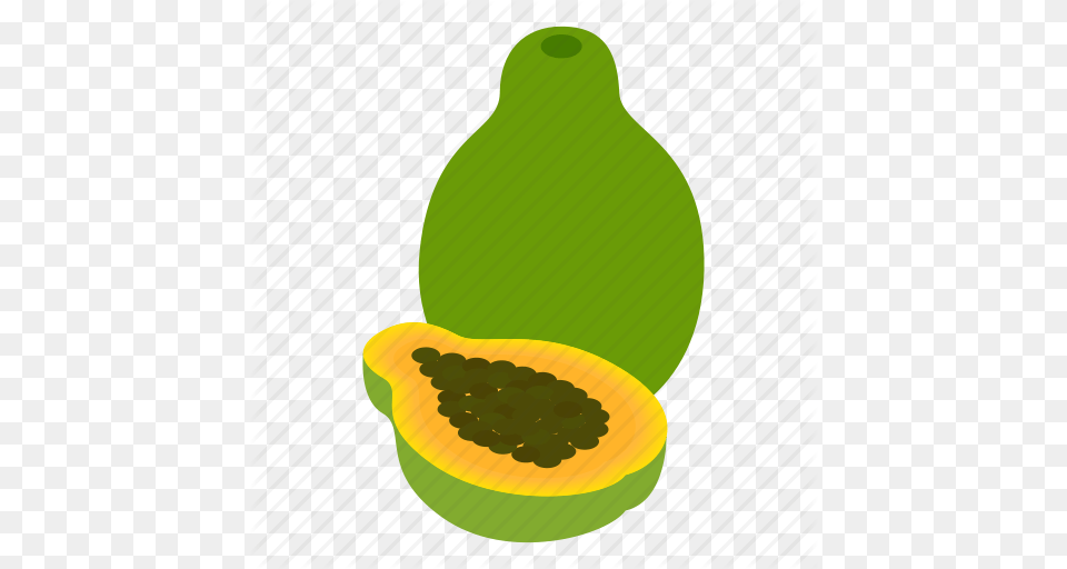 Background Dessert Food Fruit Isometric Papaya Vegetarian Icon, Plant, Produce Free Png Download