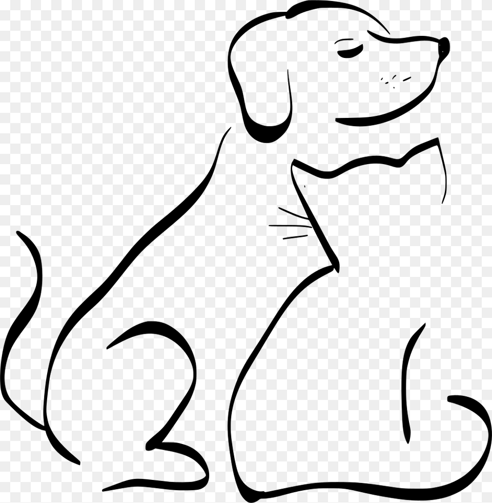 Background Dog And Cat Clipart, Gray Free Png