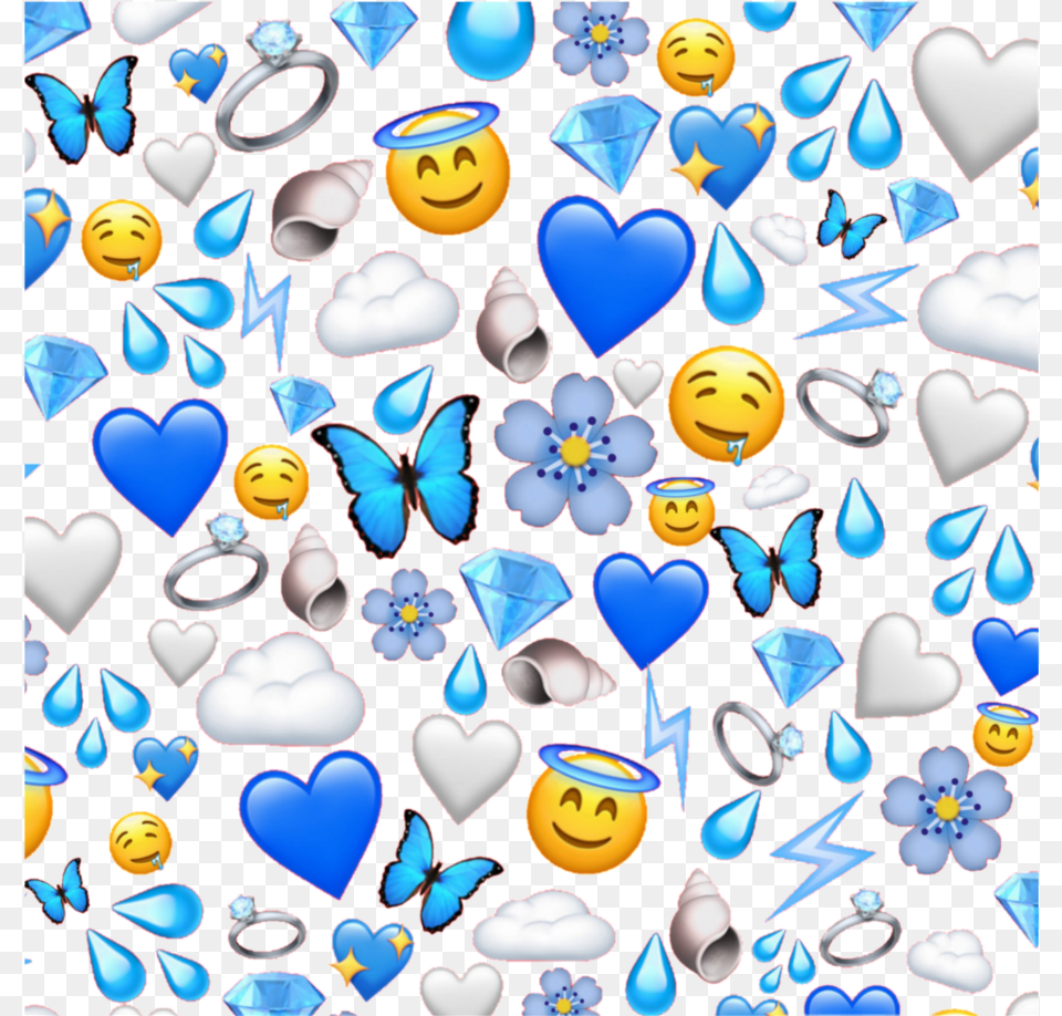 Background Emojis Emoji Blue White Grey Yellow Blue Emoji Background, Art, Pattern, Balloon Png Image