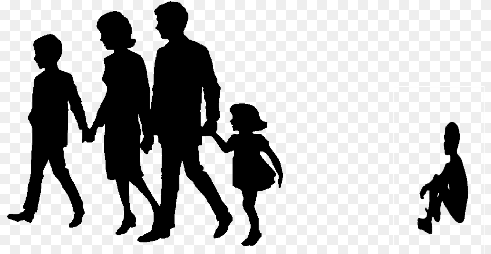 Background Family Clipart, Silhouette Free Png Download