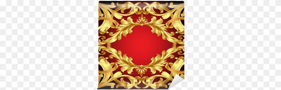 Background Frame With Gold Pattern Wall Mural Pixers Picture Frame, Art, Floral Design, Graphics, Home Decor Png Image