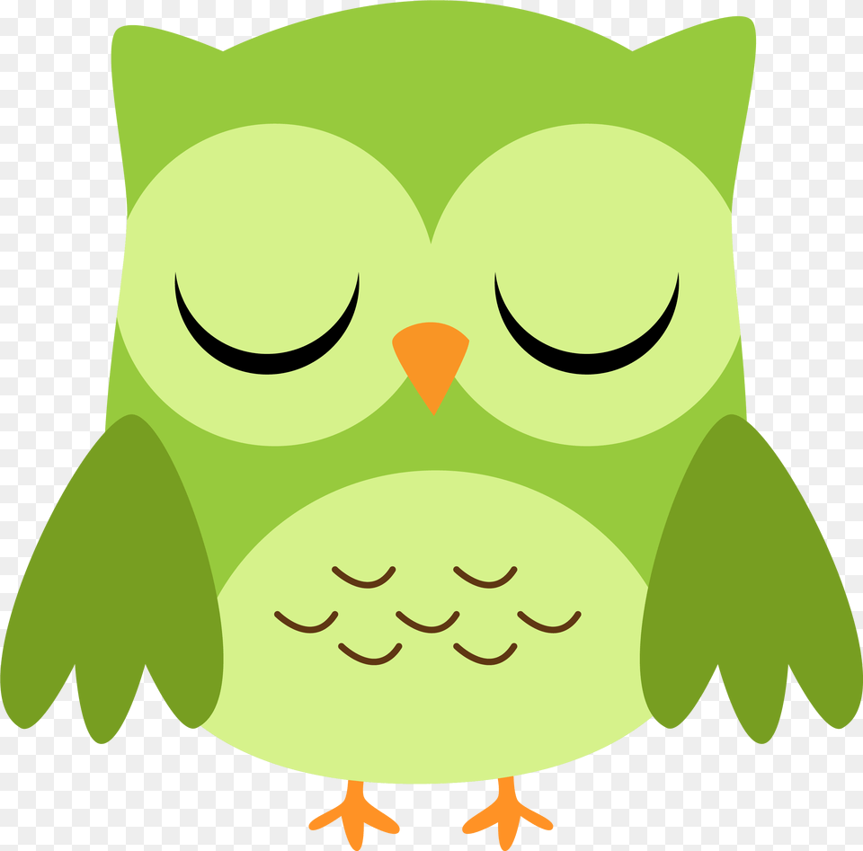 Background Green Owl Clipart Eyes Closed Clip Art, Baby, Person, Animal, Beak Free Transparent Png