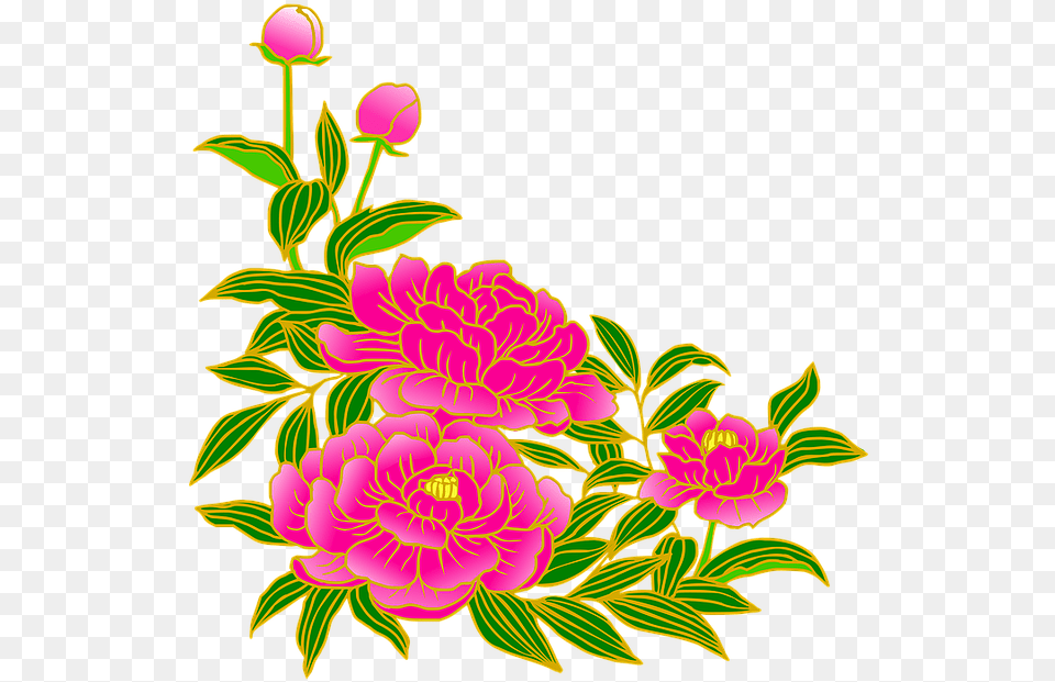 Background Hot Pink Flowers Clipart, Art, Floral Design, Graphics, Pattern Png Image