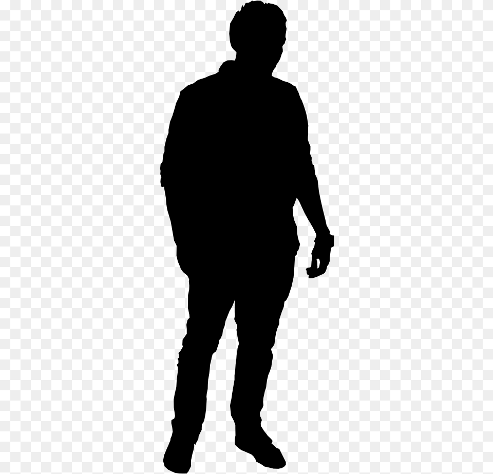 Background Human Silhouette, Gray Free Png
