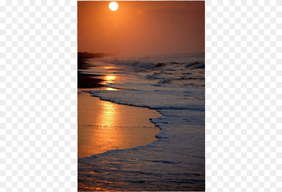 Background Landscape Sun Sunset Ocean Sea Wallpaper Beautiful Sunrises In Emerald Isle Nc, Beach, Sky, Shoreline, Outdoors Png Image