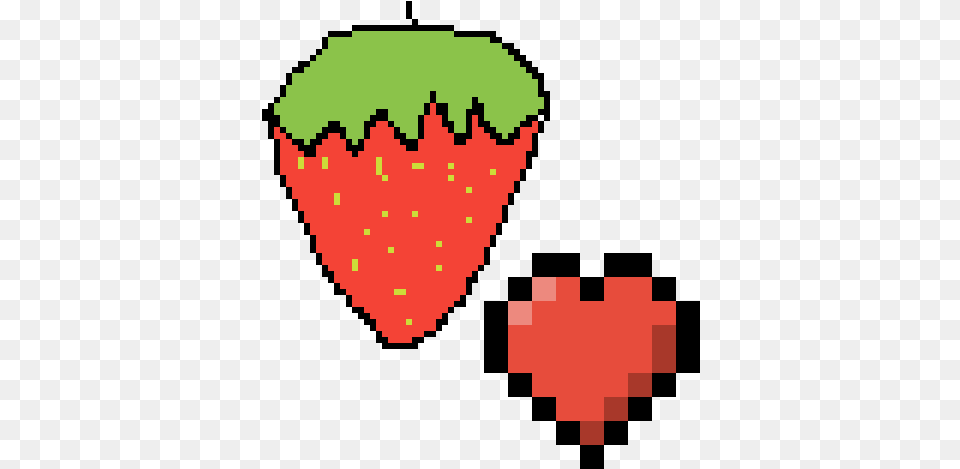 Background Minecraft Heart Transparent, Berry, Produce, Plant, Strawberry Png Image