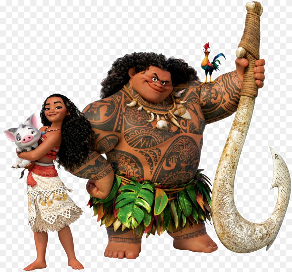 Background Moana, Adult, Tattoo, Skin, Person Free Png