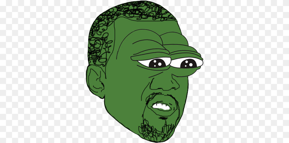 Background Pepe Gif, Green, Face, Head, Person Png