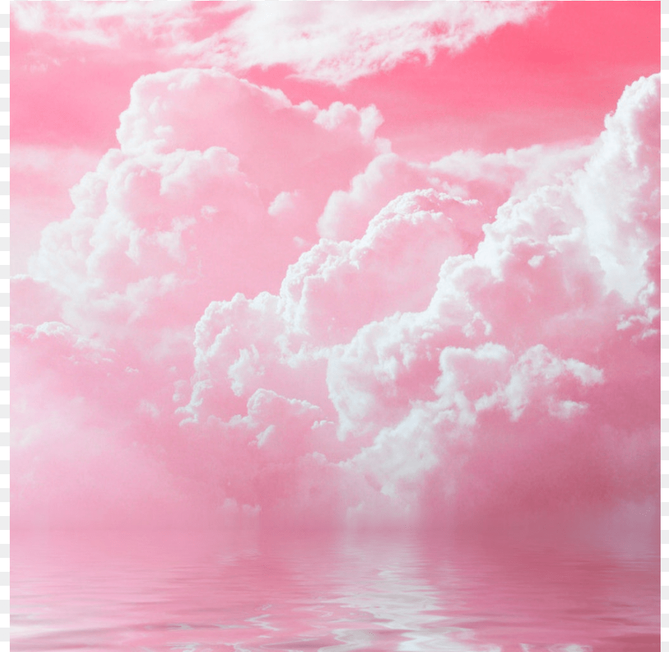 Background Pink Pastel Clouds Sea Kpop Kawaii Aesth Pink Aesthetic Clouds, Cloud, Cumulus, Nature, Outdoors Free Png Download