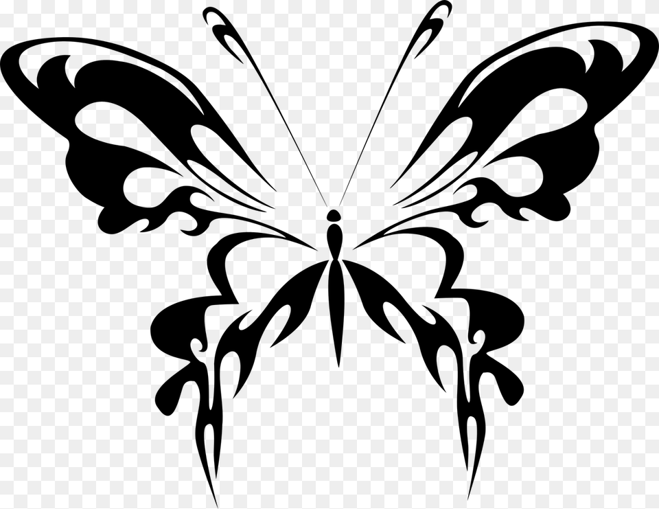 Background Rating Abstract Butterfly Gambar Kupu Kupu Hitam Putih Keren, Gray Png