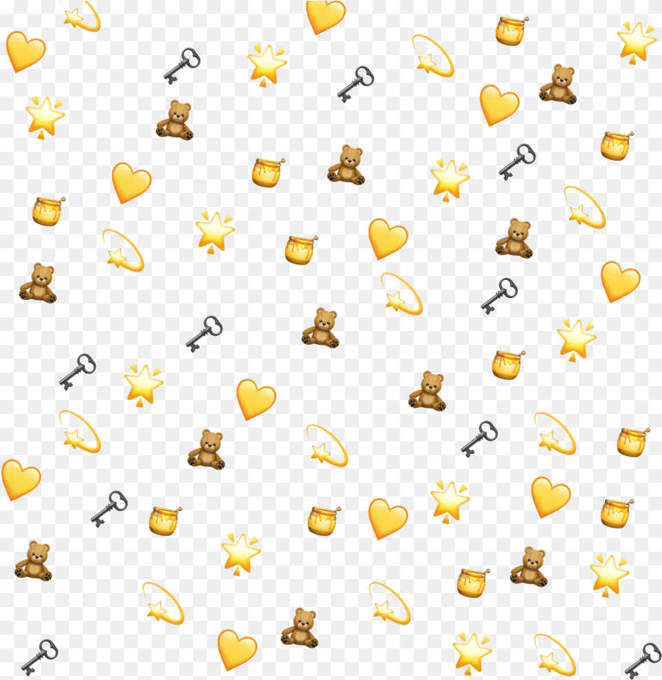 Background Teddy Sugar Honey Aesthetic Key Cute Aesthetic Orange Emoji Free Png