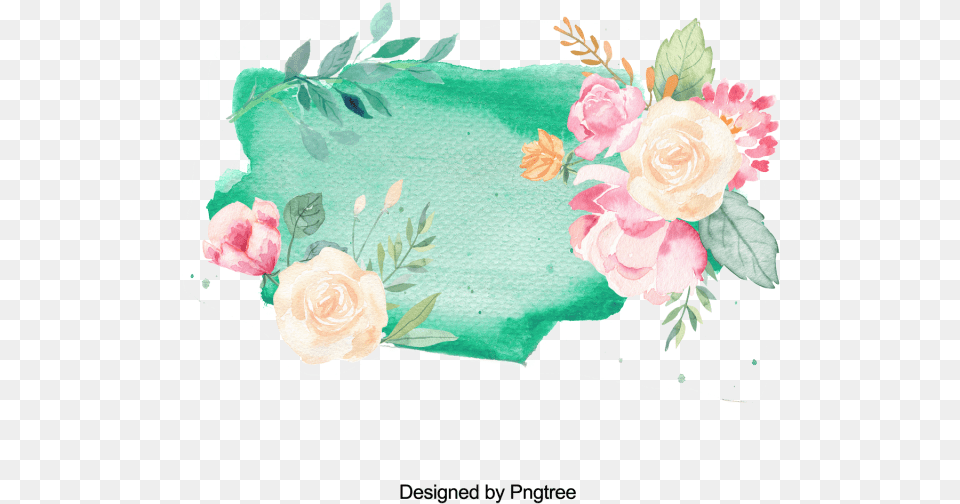 Background Transparent Background Watercolor Flowers, Flower, Plant, Rose, Pattern Png