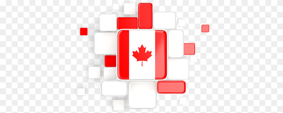 Background With Square Parts Canada Flag, Leaf, Plant Png Image
