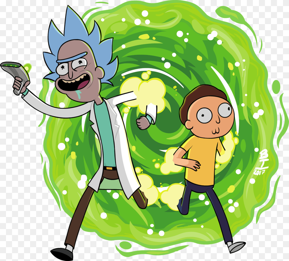 Backgrounds Rick Eyes Cartoon Supreme Rick And Morty, Green, Baby, Person, Face Free Png Download