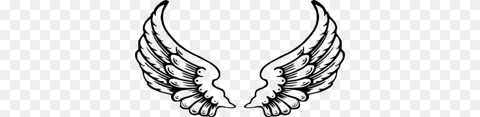 Backgrounds Tattoos Wings, Gray Free Png
