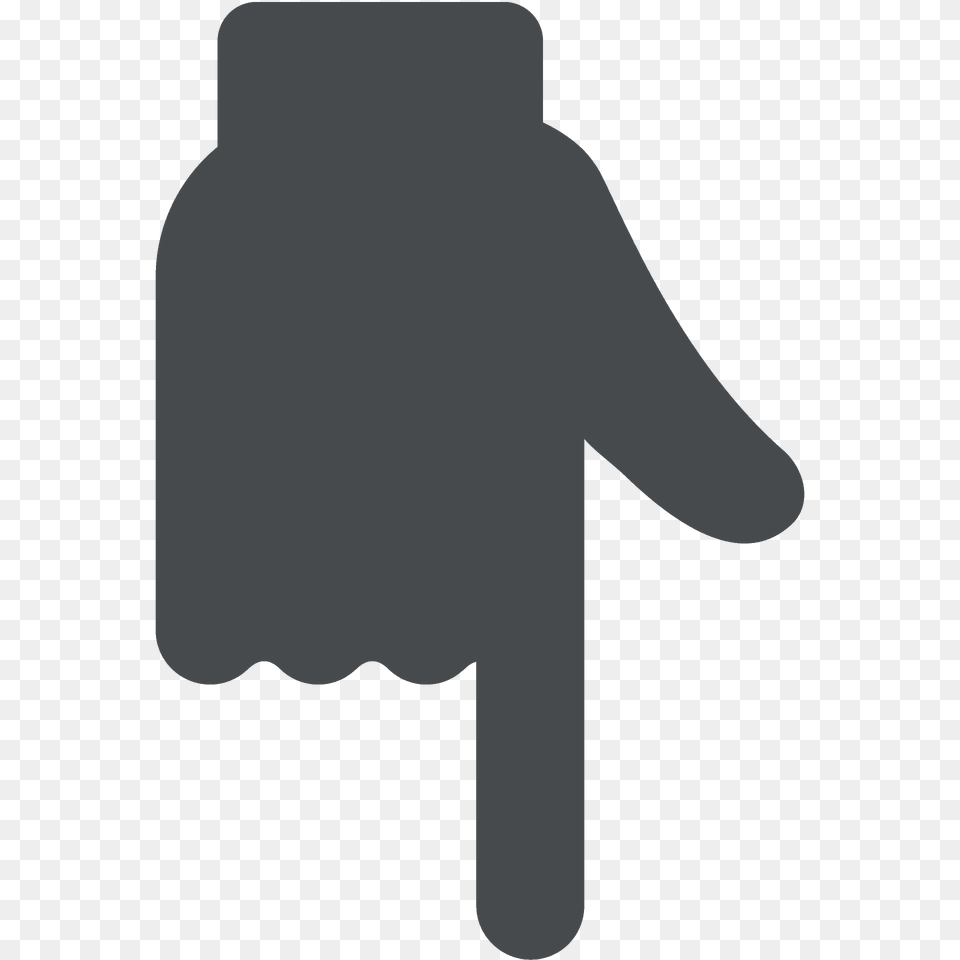 Backhand Index Pointing Down Emoji Clipart, Clothing, Glove, Body Part, Hand Png
