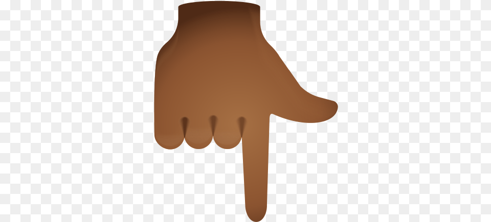 Backhand Index Pointing Down Medium Dark Skin Tone Icon Clip Art, Body Part, Finger, Hand, Person Free Png Download