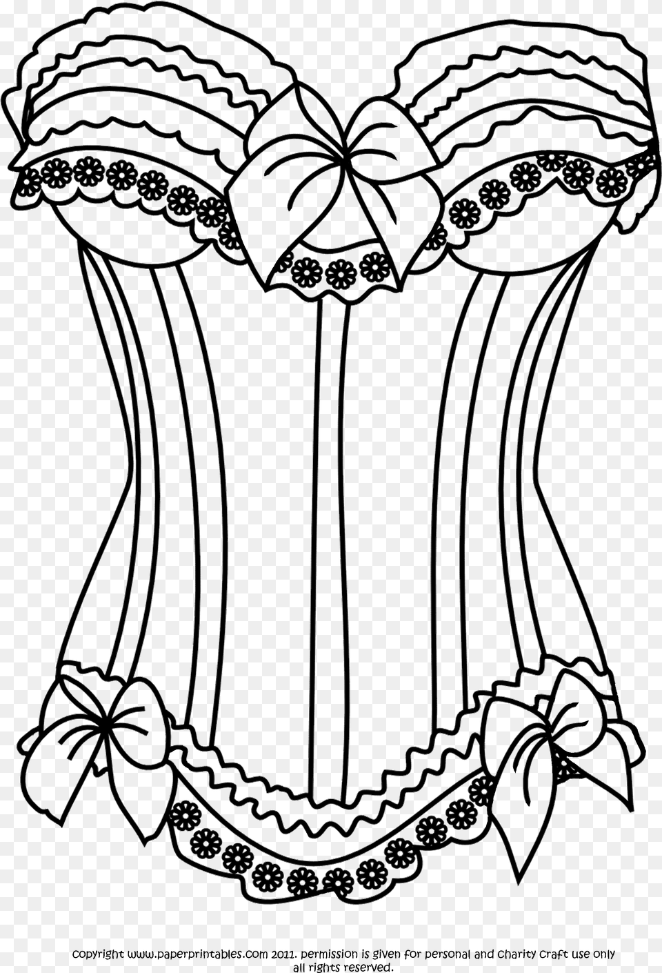 Backing Paper For This Is In Backing Papers Corset Coloring Page, Clothing, Chandelier, Lamp Free Transparent Png
