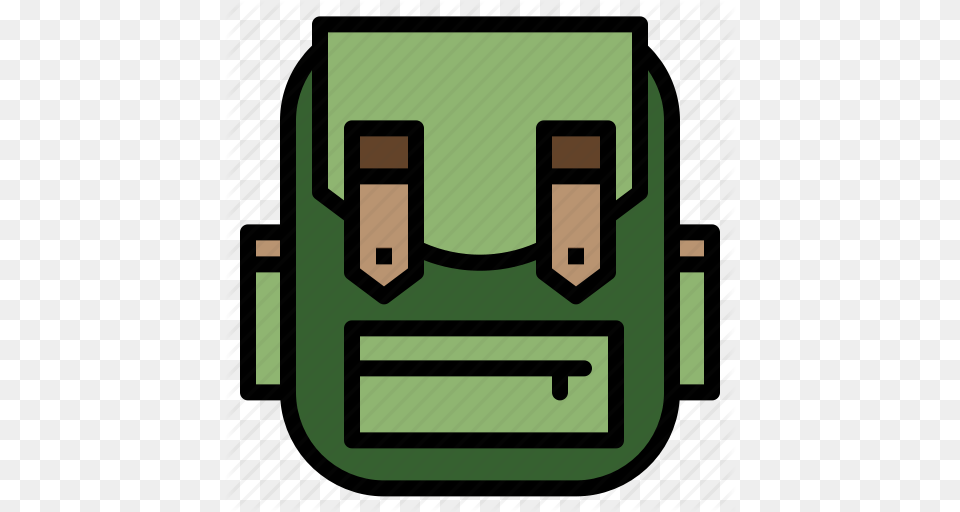 Backpack Bag Baggage Handle Luggage Icon, Green Png