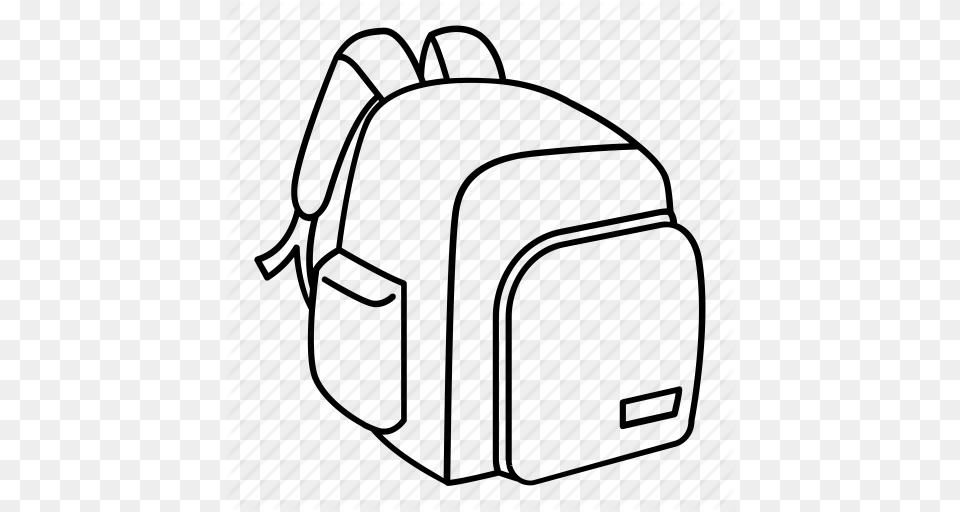 Backpack Bag Camping Hiking Pack School Schoolbag Icon Free Png